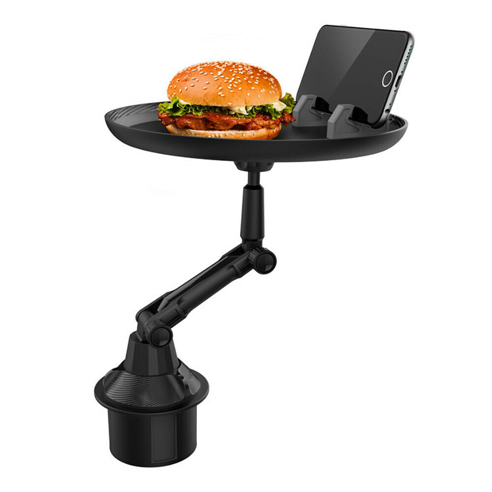 1PC Car Food Tray 360Âº Adjustable Snack Tray Drink Tray Car Cup Cellphone Holder