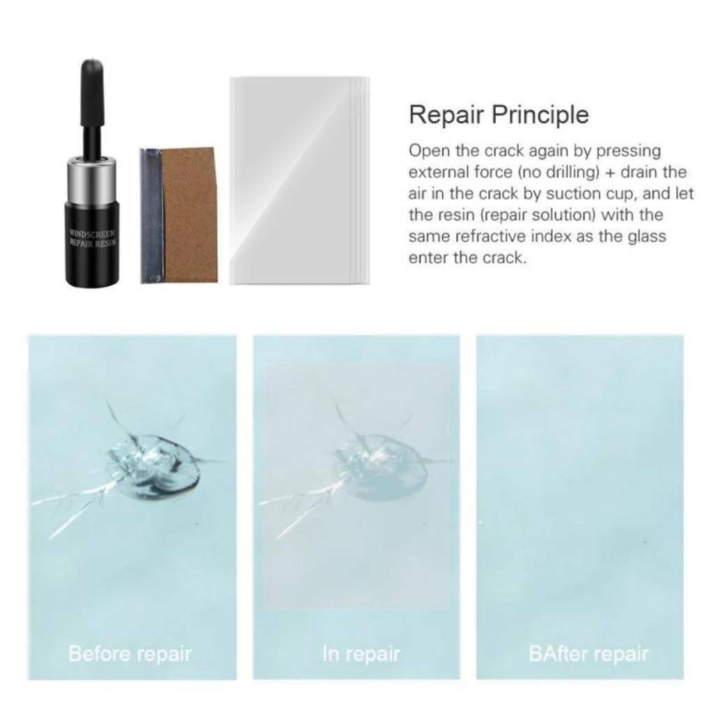 Car Windshield Repair Kit DIY Auto Window Glasses Repair Tool Glass Curing Glue