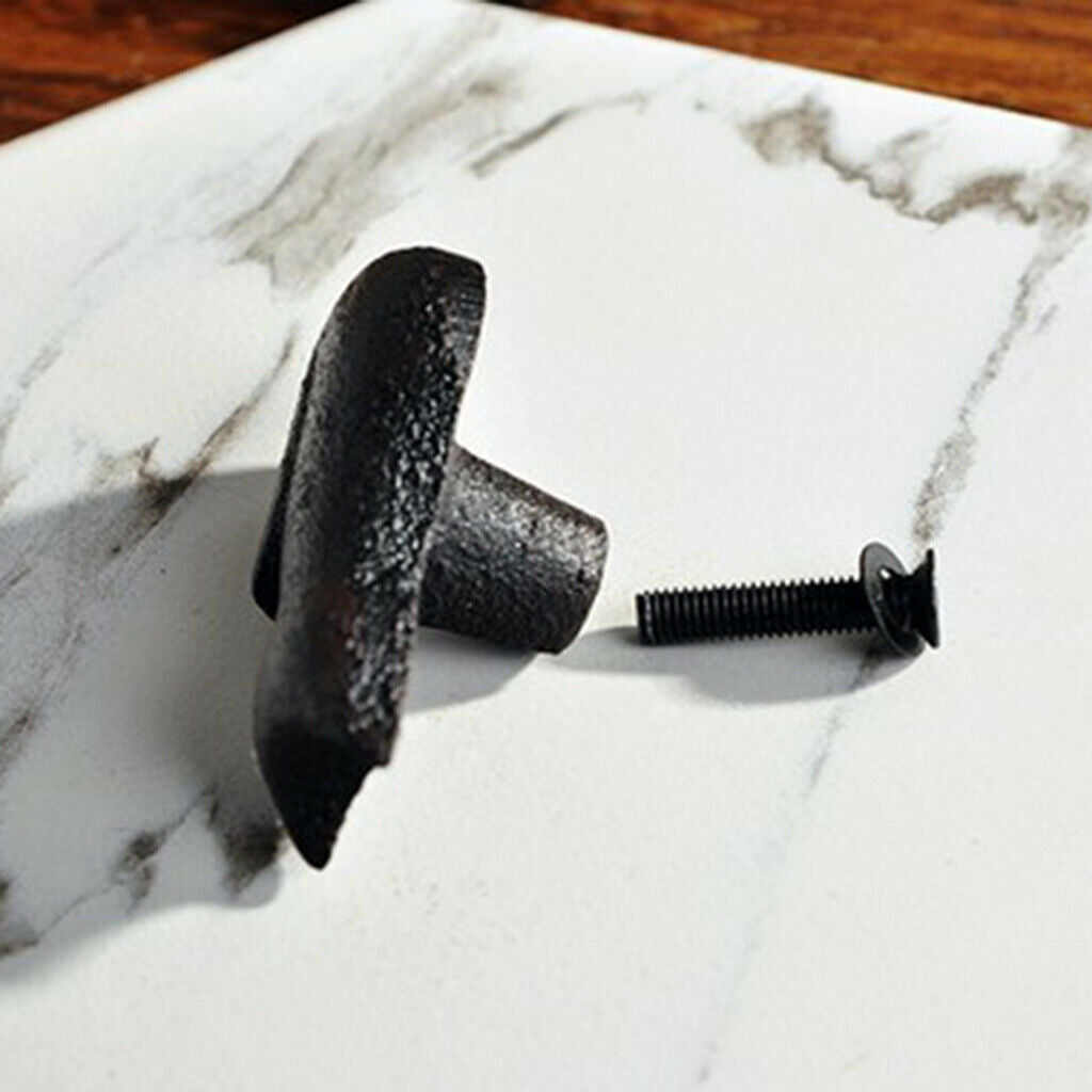 8Pcs Cast Iron Cat Shaped Cabinet Furniture Door Knob Cupboard Wardrobe Pull