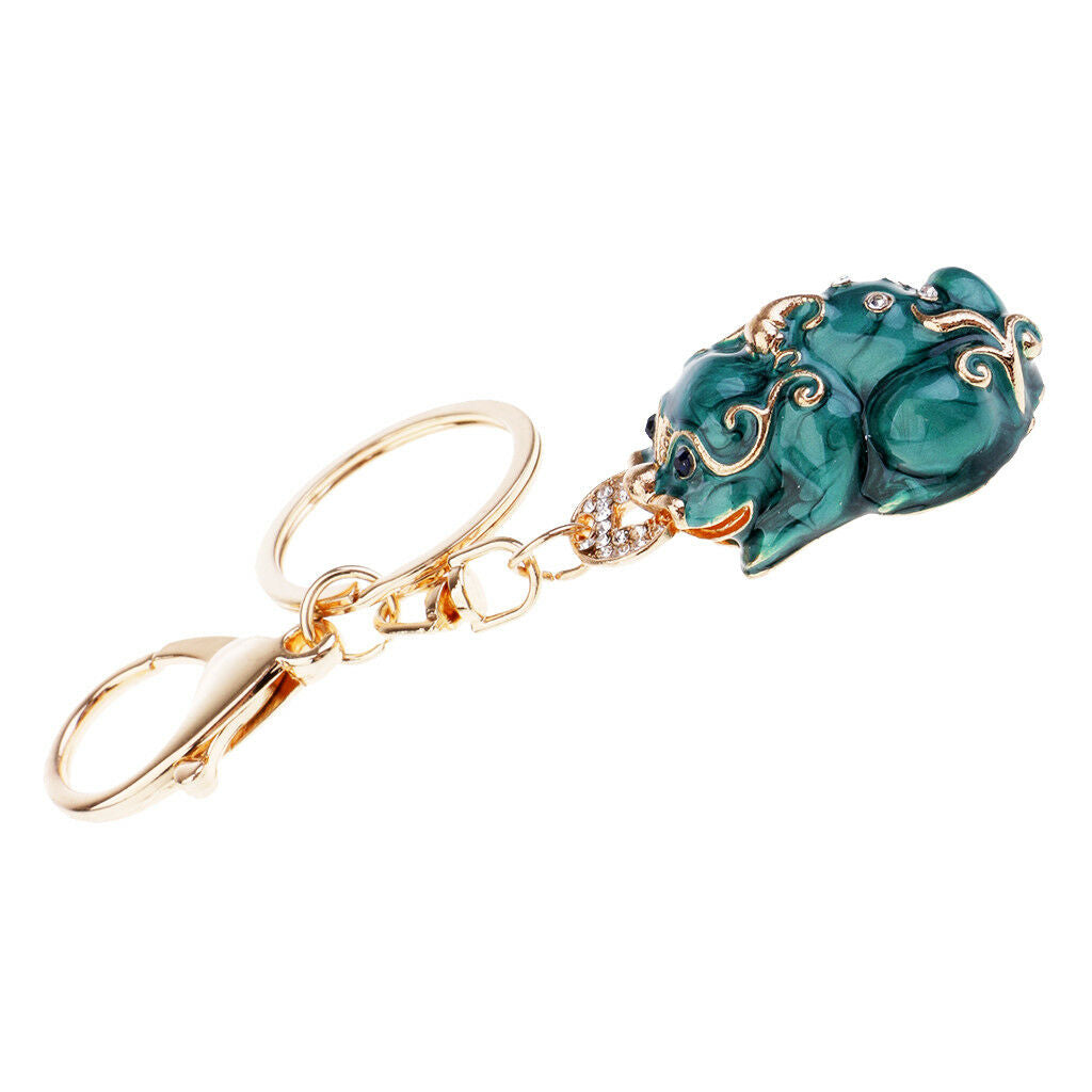 Feng Shui Pi Xiu Keychains Keyrings Bring Wealth Lucky Car Key Ring Gifts #1