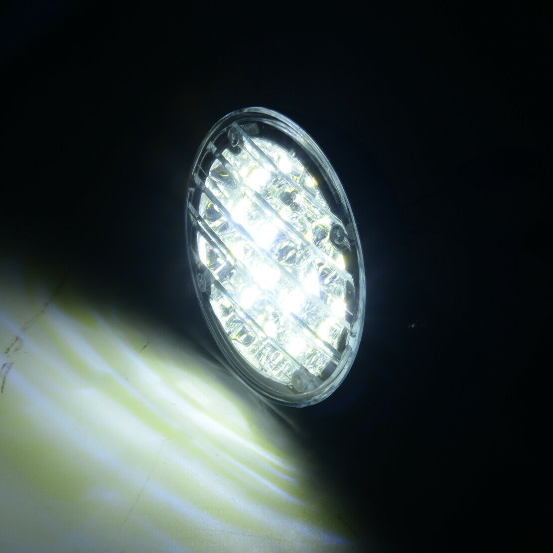 2pc 18 LED 12V Round Car DRL Driving Daytime Running Fog Light Lamp Bulbs White