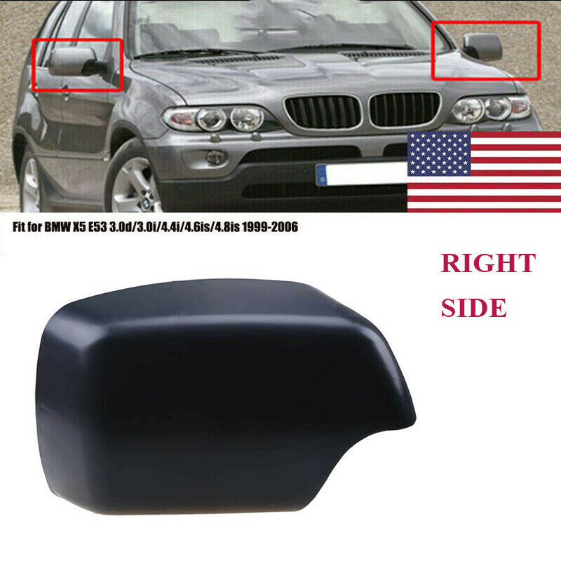 FitÂ for BMW X5 E53 1999-2006 Right Passenger Side Rear ViewÂ Mirror Cover Black