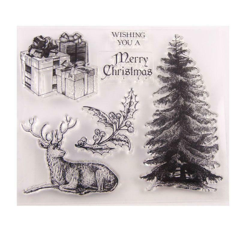 Christmas Tree Silicone Clear Seal Stamp DIY Scrapbooking Embossing Photo Album