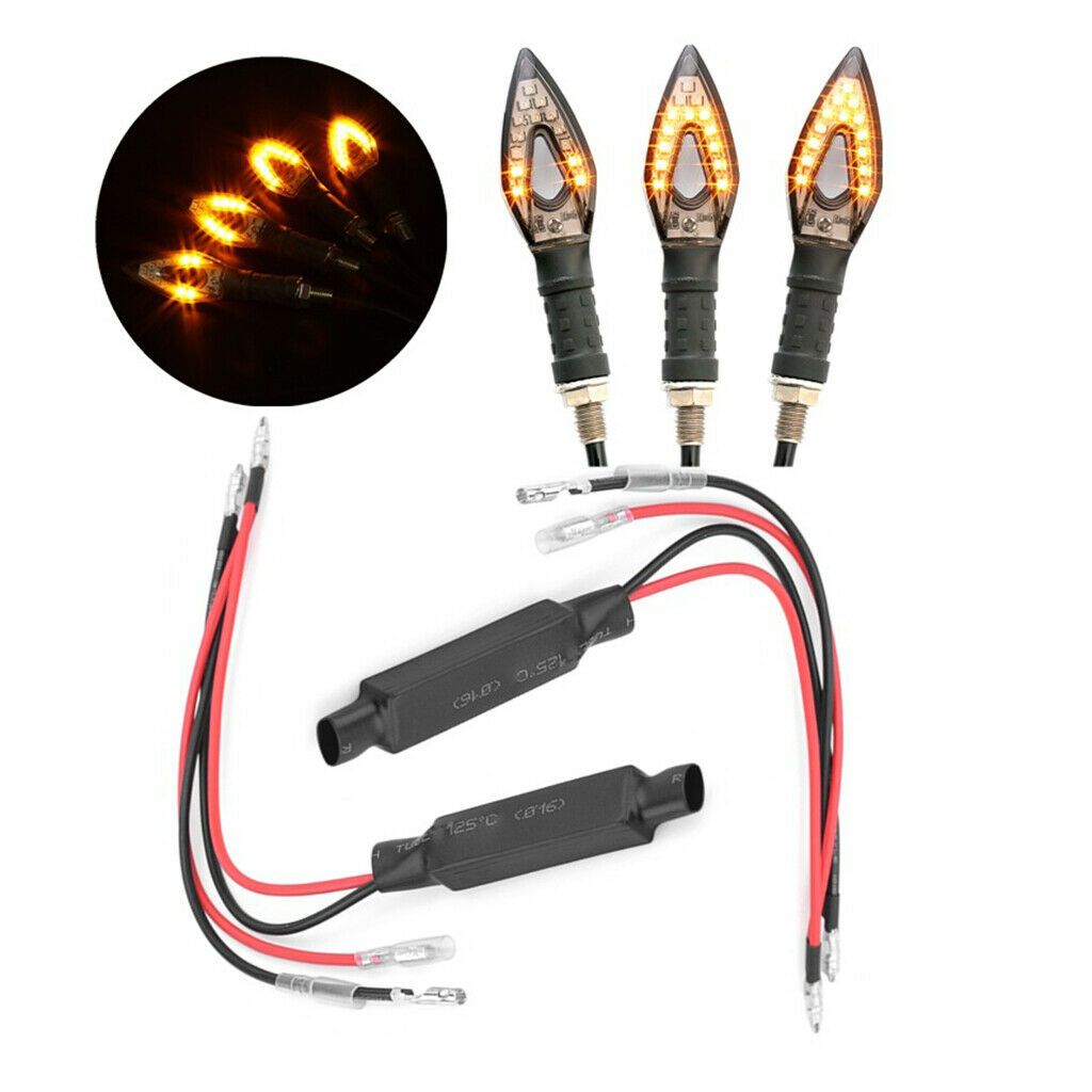 Motorcycle LED Turn Signal Indicator Flasher Relay Fix Fast Blinker 10W