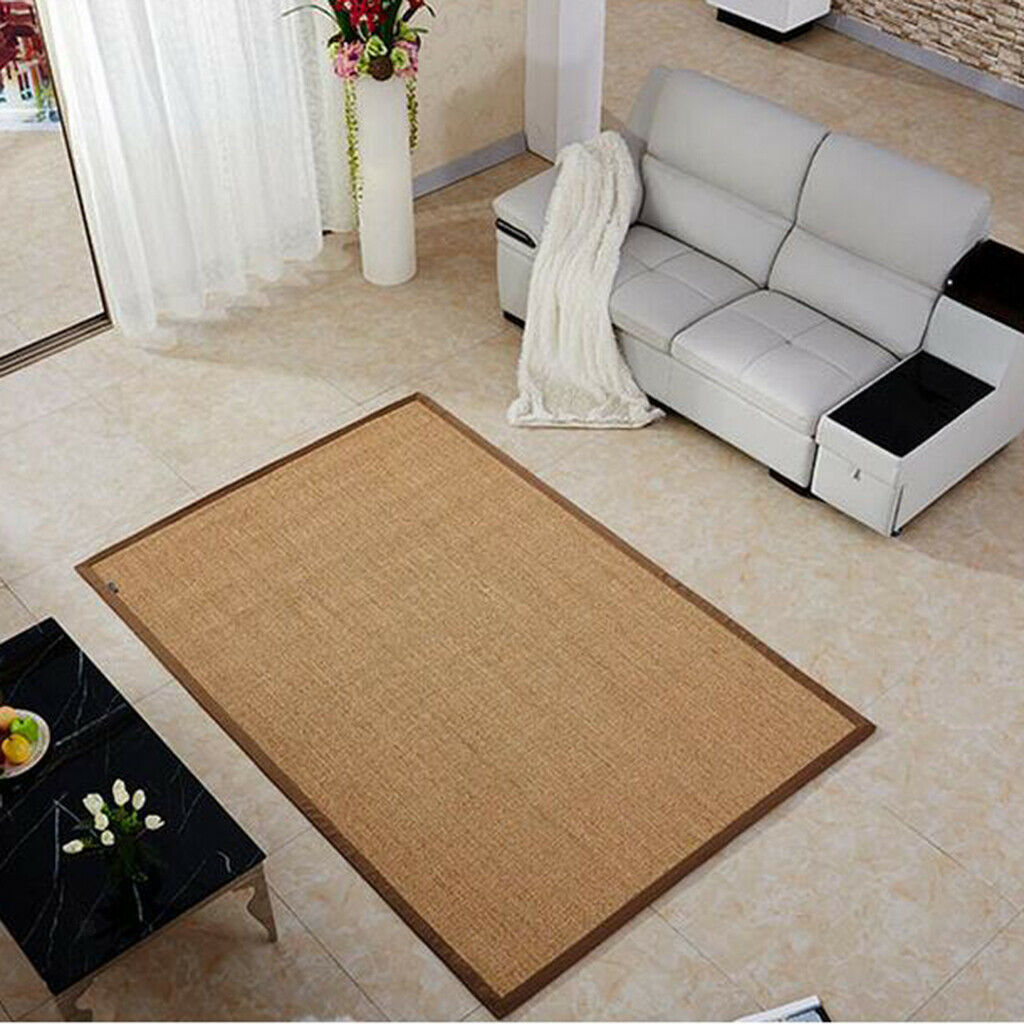 Natural Fiber Collection Sisal Runners Area Rug Mat C Red Edge 40x120cm