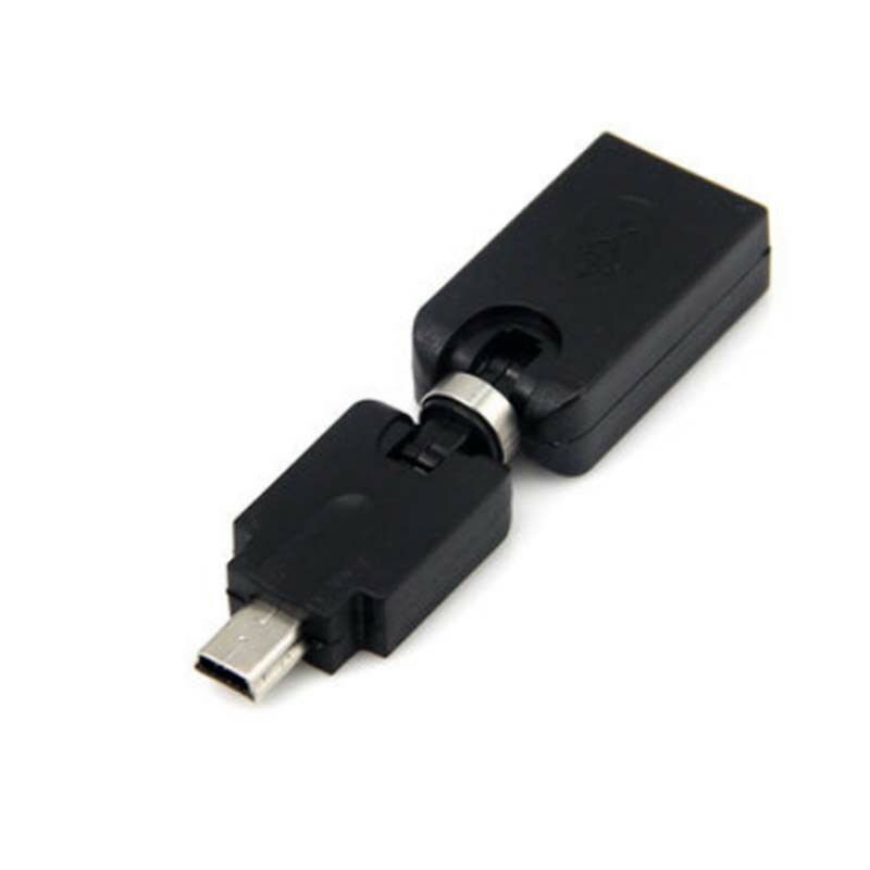 USB 2.0 A female to Mini 5 pin male 360 Degree rotation angle Extension Adapter