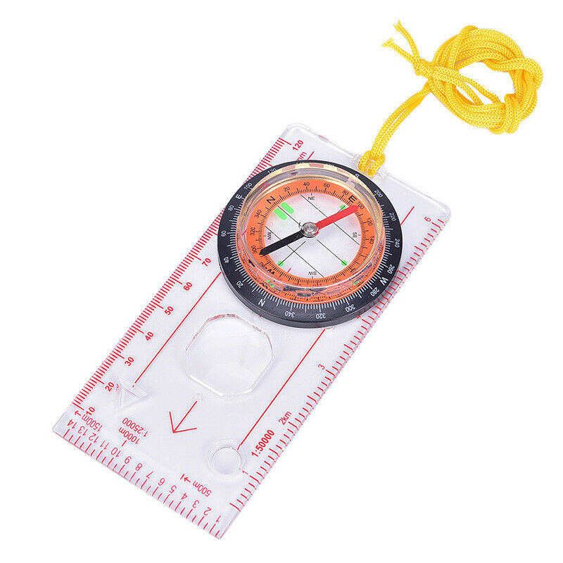 Outdoor Camping Directional Cross-country Compass Ruler Map Scale Compass.l8