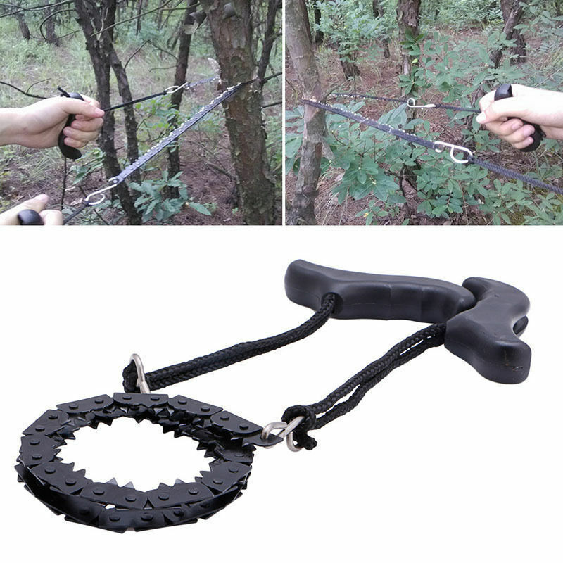 New Camping Hiking Emergency Survival Hand Tool Kit Gear Pocket Chain Saw