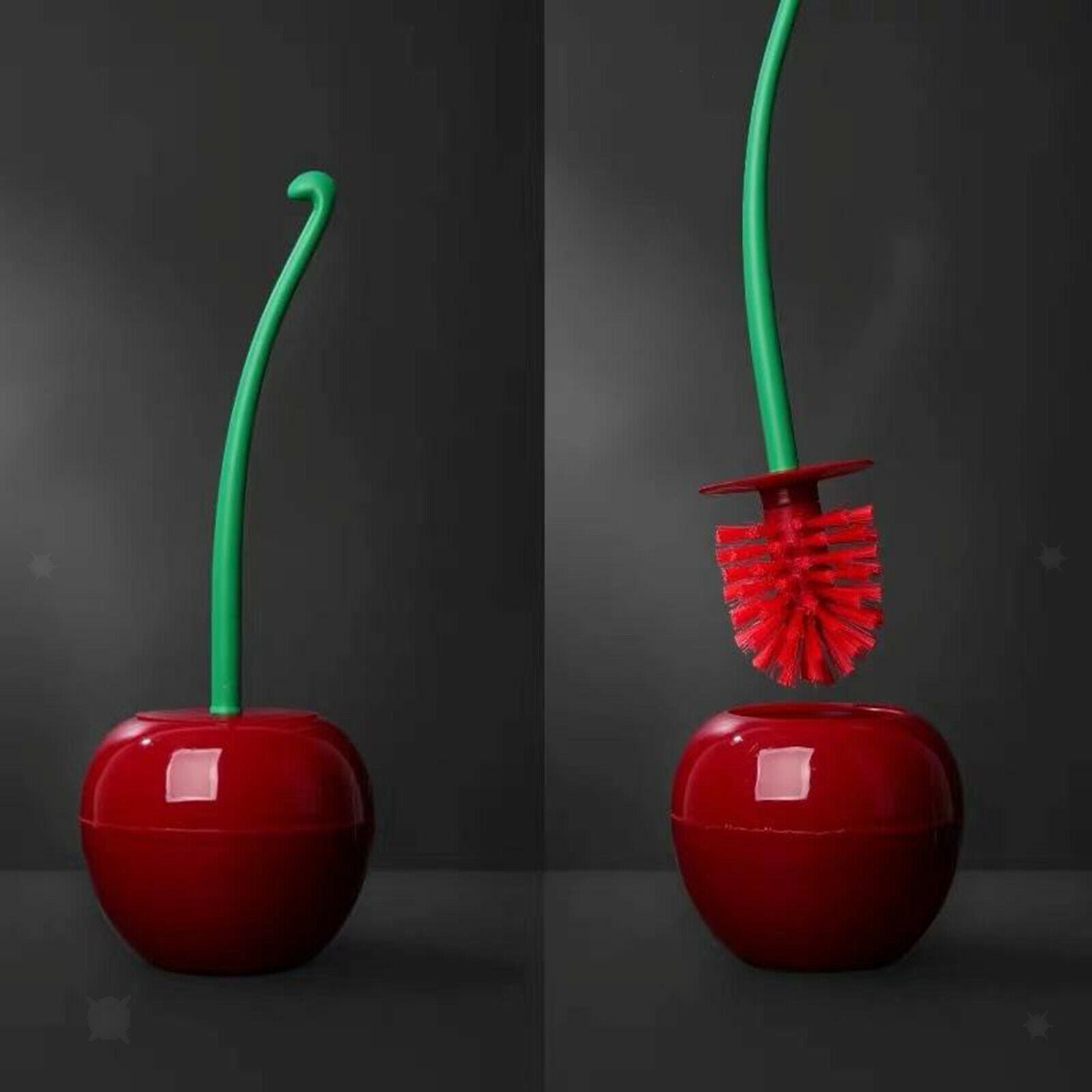 Toilet Bowl Cleaning Brush and Holder for Bathroom Deep-Cleaning Wine Red