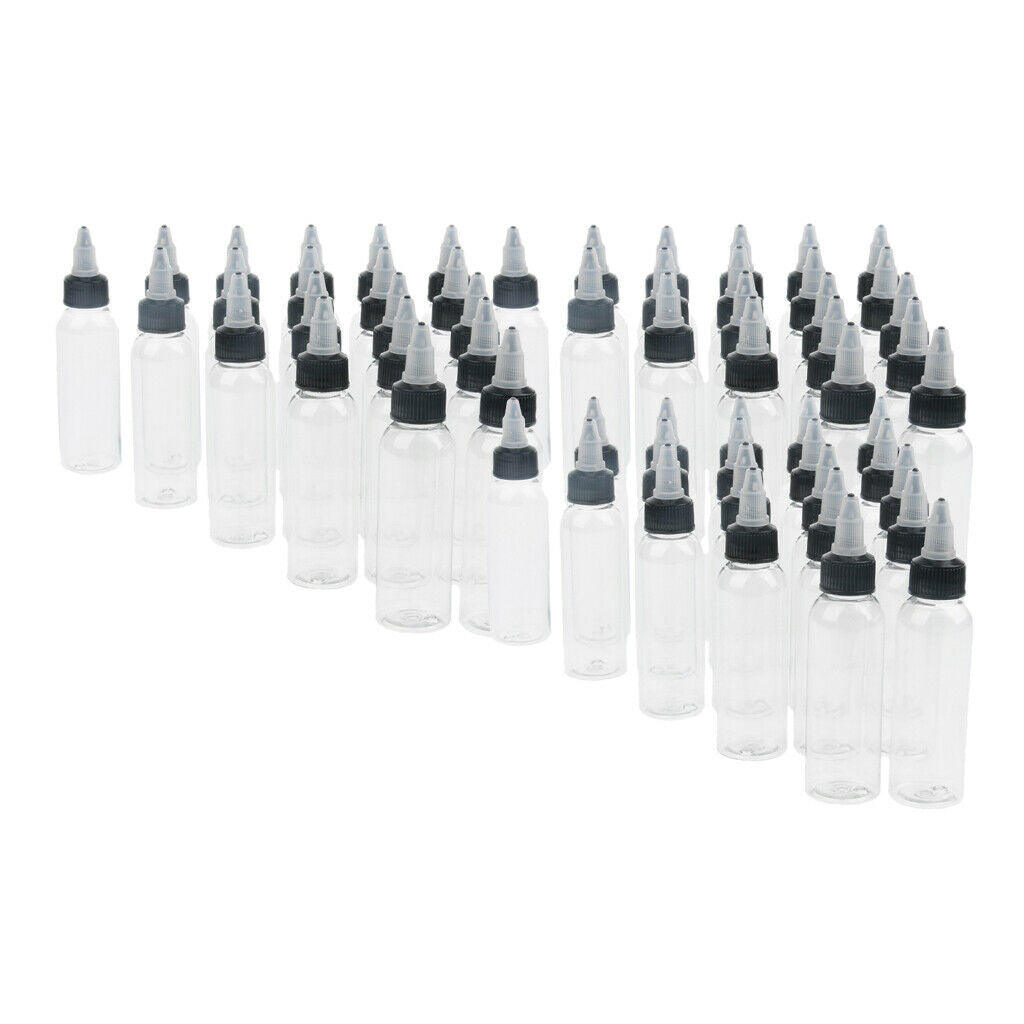 60Pcs Plastic Empty Squeeze Bottles Liquid Glue Applicator Condiments Dispensers