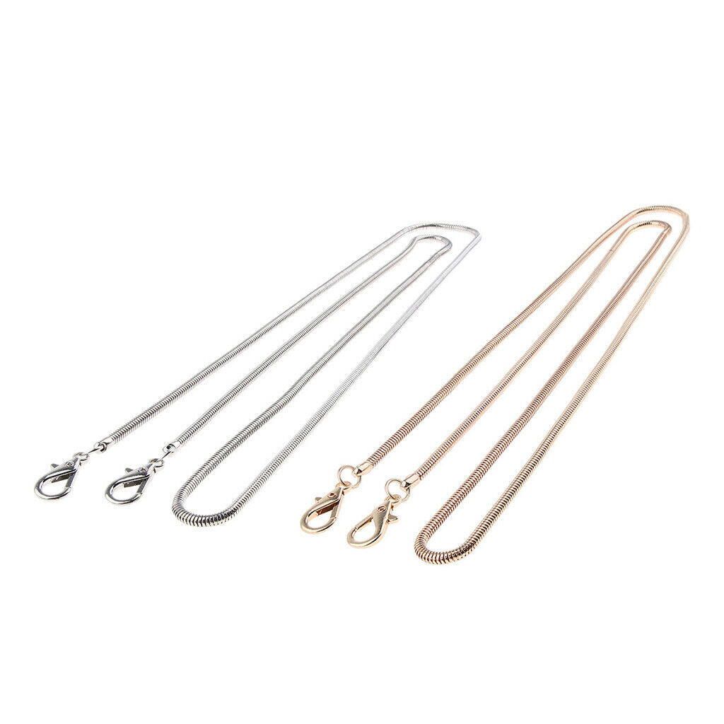 Lots 2 Retro Metal Purse Bag Chain Strap Lobster Clasp Crossbody Bag Handle