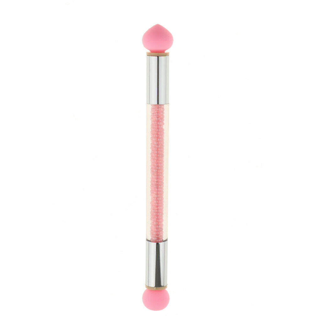 Nail Art Silicone Dotting Brush Pen Gel Polish Gradient Shading Set Pink