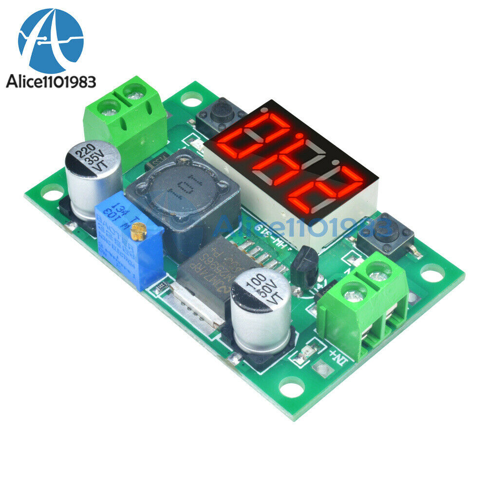 2PCS DC Buck Step Down Converter Module LM2596 Voltage Regulator Voltmeter Led