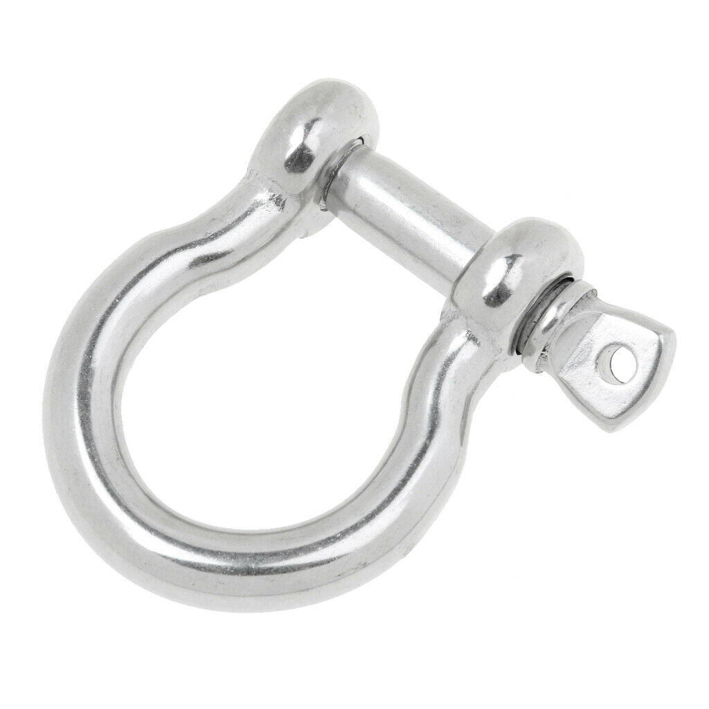 2 Pieces Boat Chain Rigging Bow Shackle Captive Pin 304 Stainless Steel 10mm