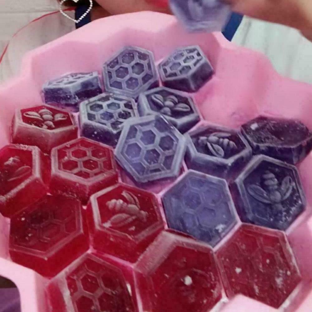 19 Cell Silicone Bee Honeycomb Cake Chocolate Candle Mold Mould Bakeware