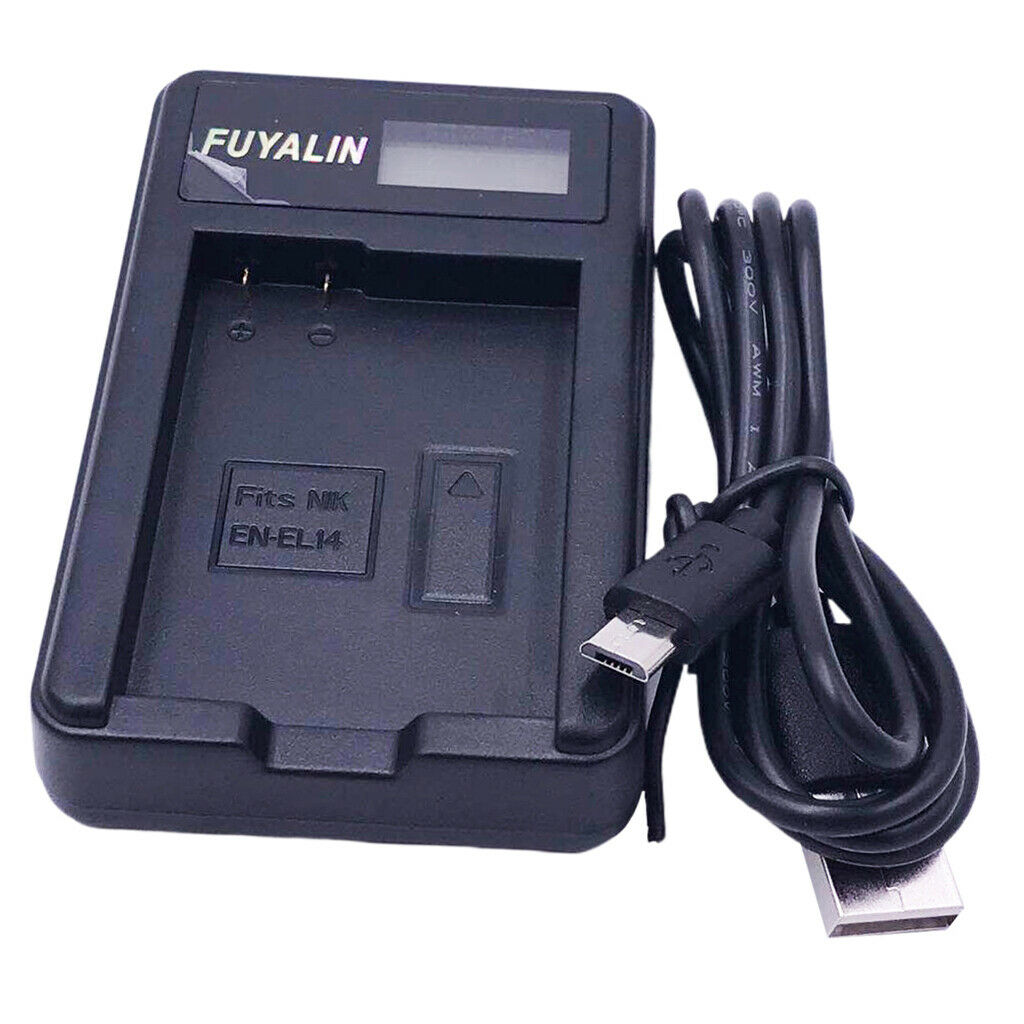 Camera charger for Nikon EN EL14 D3200 D3300 D3500 D5300
