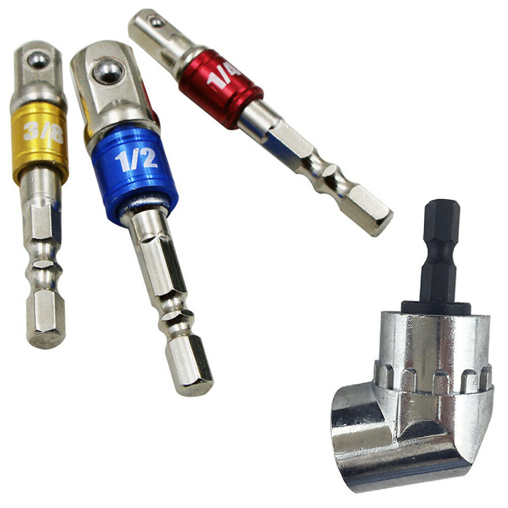 3pcs Hex Drill Bit Socket Adapter Electric Impact Driver Conversion Bar @