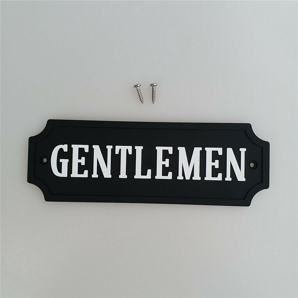2pcs PVC Rubber Door Sign Wall Plaques for LADIES GENTLEMAN Toilet Bathroom