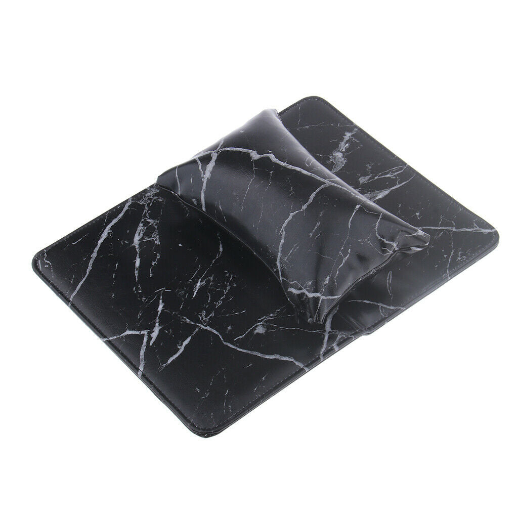 2x PU Leather Soft Hand Cushion Pillow Foldable Pad Nail Art Arm Rest Holder