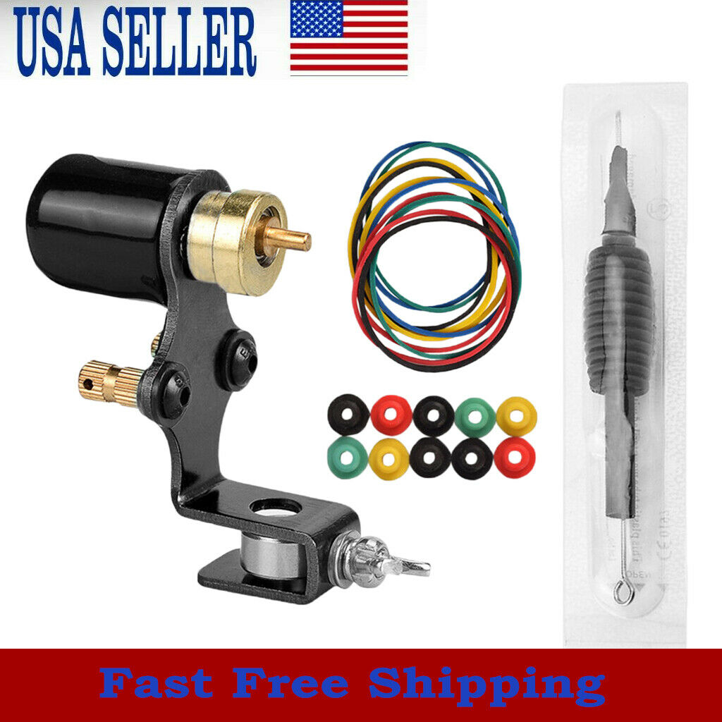 Beginner Rotary Tattoo Machine Motor Gun Needle Pigment Shader Completely Kits