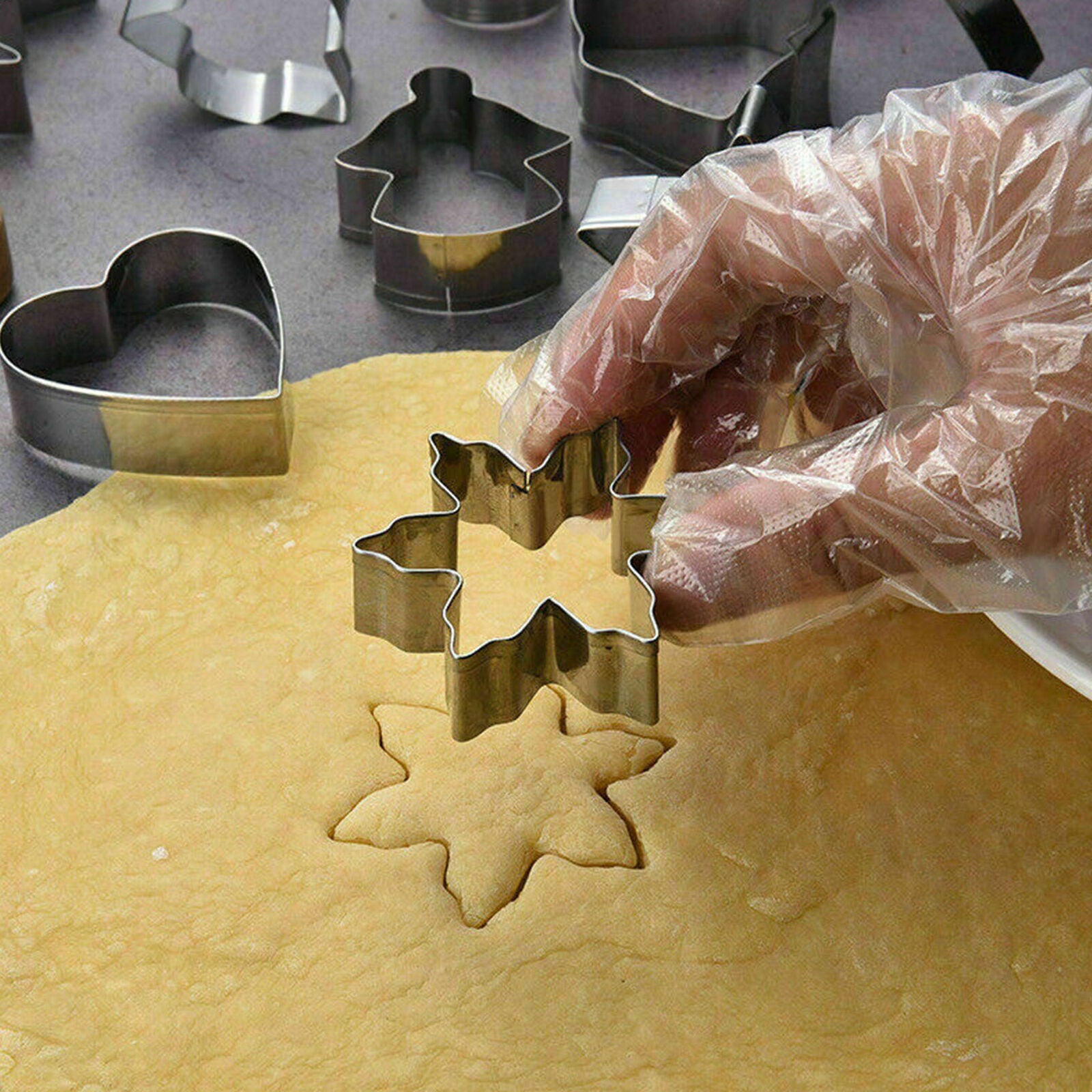 Christmas Cake Mold Cookie Cutter Biscuit Cutter Angel Star Tree Bell Stocking
