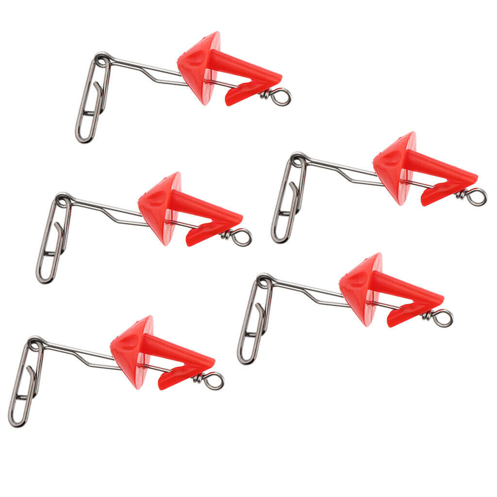10 Pieces in 1 Set Long Distance Fishing Hook Stainless Steel Clip Shield