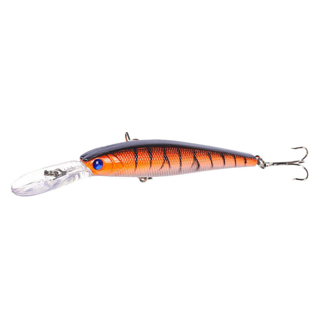 4Pcs Plastic Fishing Lures Crankbait with Hooks Tackle 12.5cm
