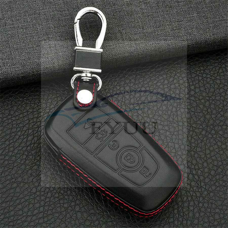 Premium Leather Car Key Fob Cover Case Bag For Ford Fusion EDGE Explorer F-150