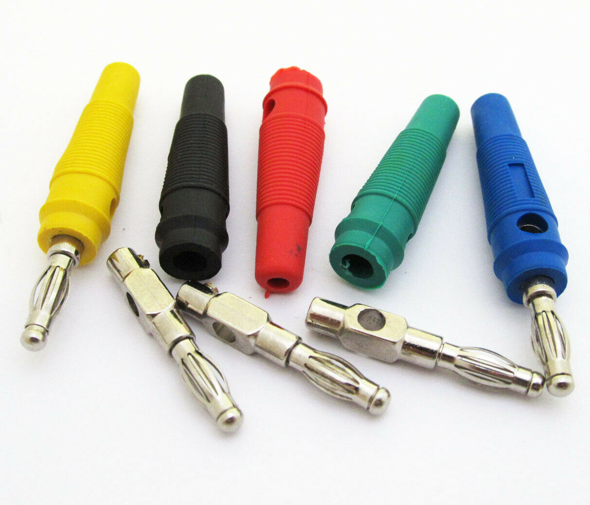 20pcs 5 Colors Nickel Plated 4mm Banana Plug Male 55mm SL2025