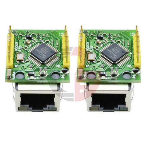 2X USR-ES1 ENC28J60 W5500 Chip SPI to LAN/ Ethernet Converter TCP/IP Module