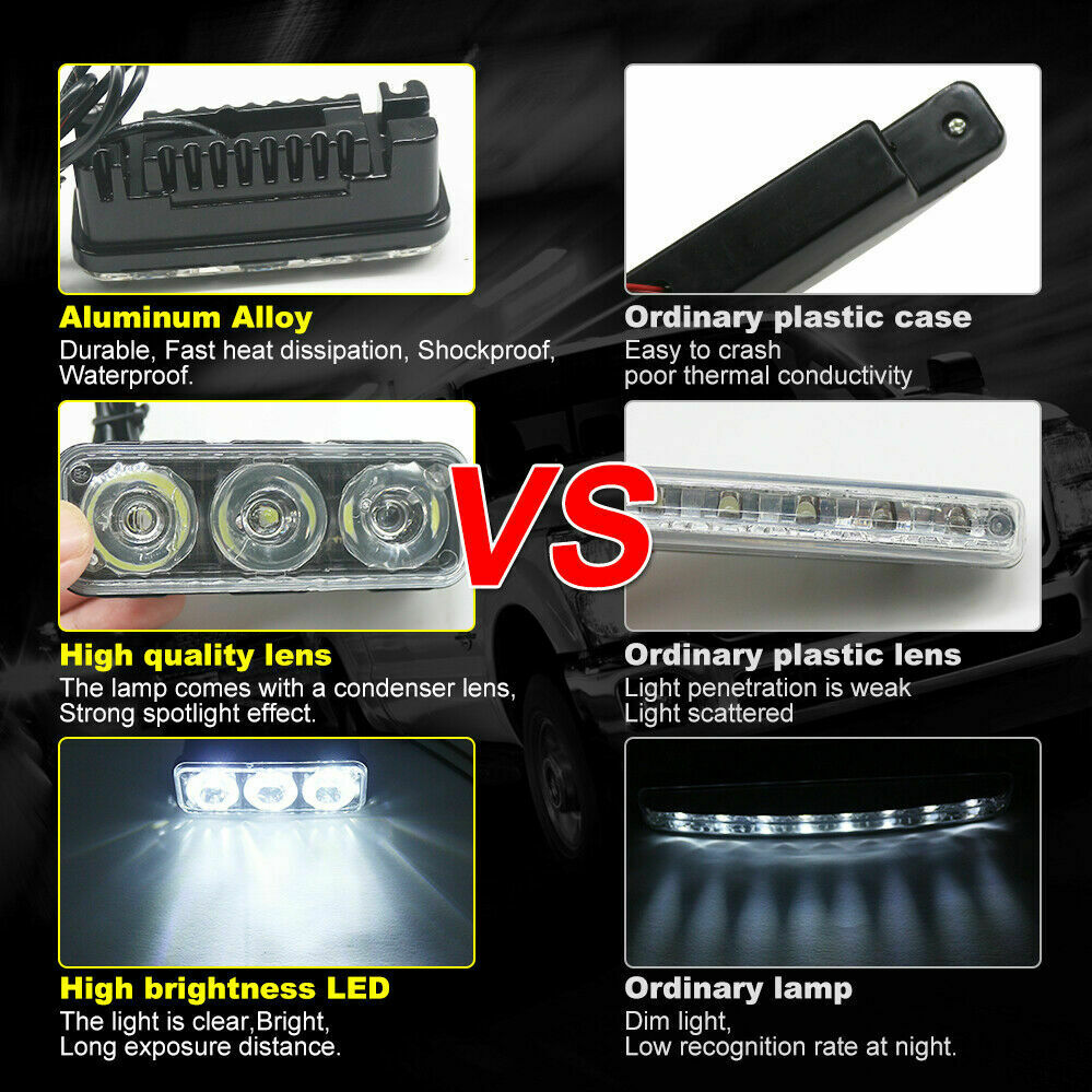 High Bright LED Work Lamp Fog Daytime Running Light Car Motorcycle Universal