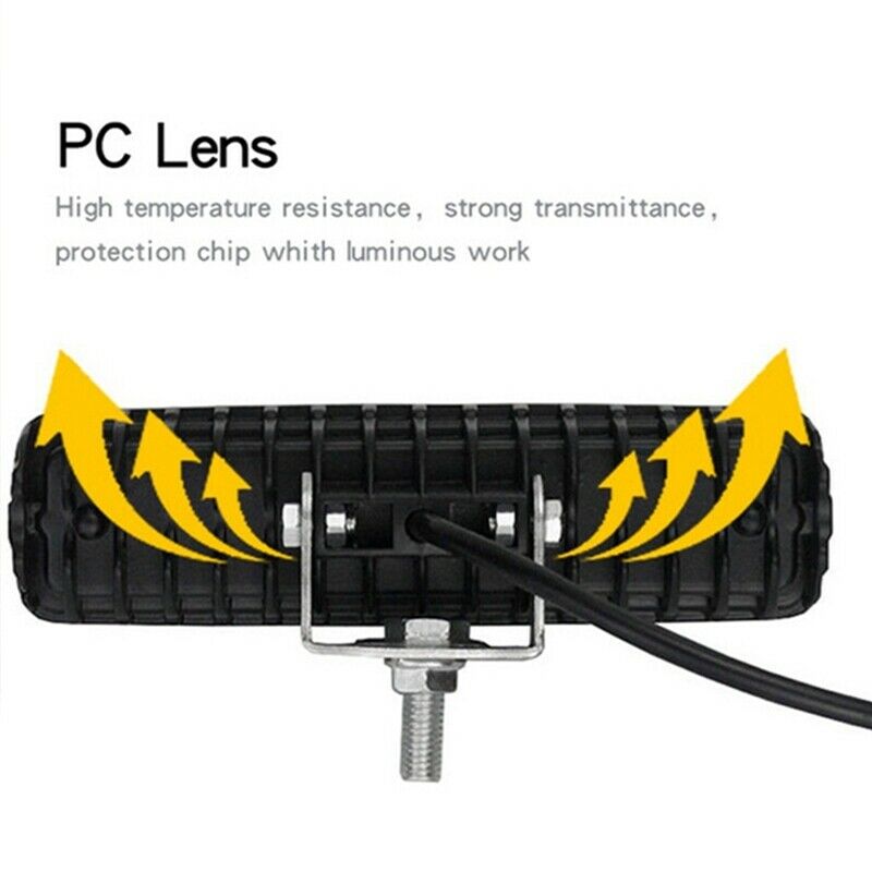 18W Car Truck 6 Led Work Light Bar Drl Driving Fog Flood Beam 6500K Truck LigI7