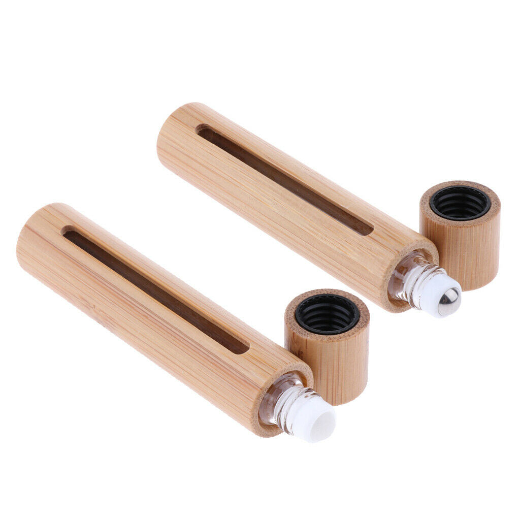 2 Pack Portable Empty Roller Bottles Case Holder Refillable Bottle Container