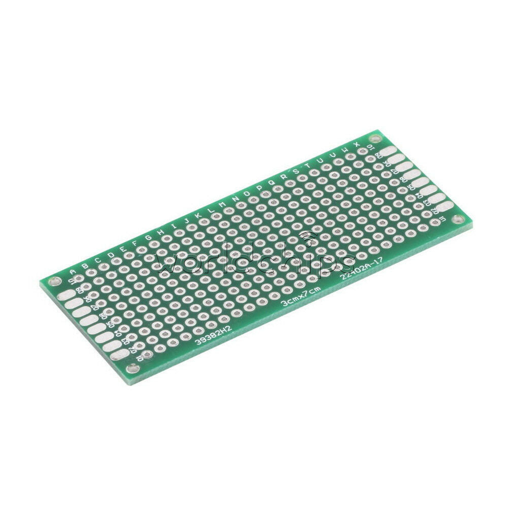 10Pcs Double Side Prototype PCB Bread board Tinned Universal 3x7 cm 30x70 mm