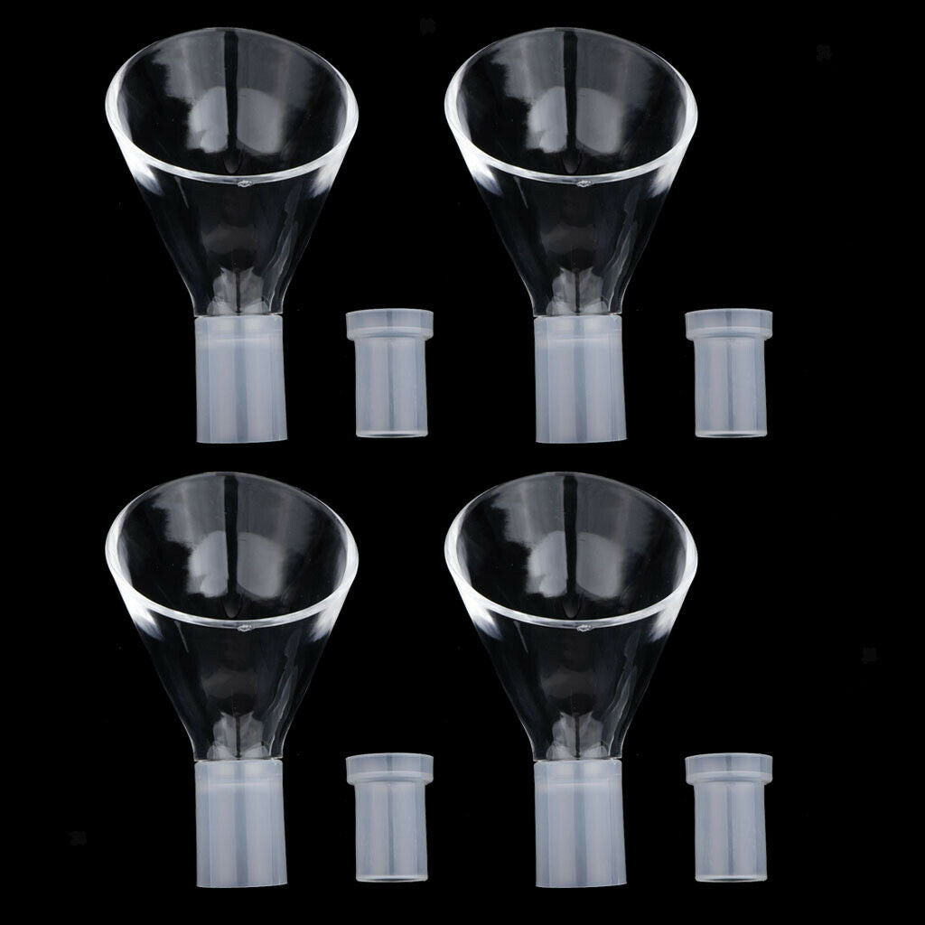 Pack of 4 Transparent Lily Pipe Aquariums Accessory For Fish Tank Parts