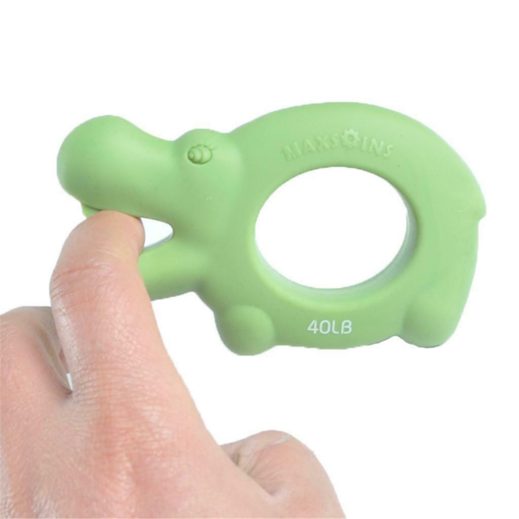 Strength Finger Silicone Hand Grip Muscle Power Training Exerciser Green
