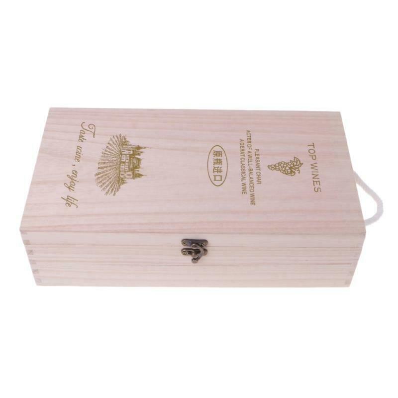 High-Quality Manufacturers Pine Wood Red Wine Carrier Gift Packing Box