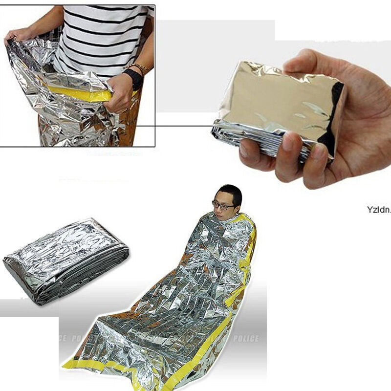 Emergency Survival Outdoor Kit Rescue Thermal Space Sleeping Bag Blanket GBM