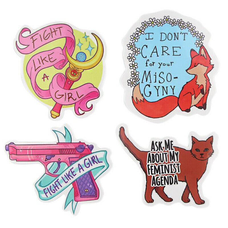 35pcs Feminism Cartoon Waterproof Kids Stickers Guitar Graffiti DIY Stick.l8