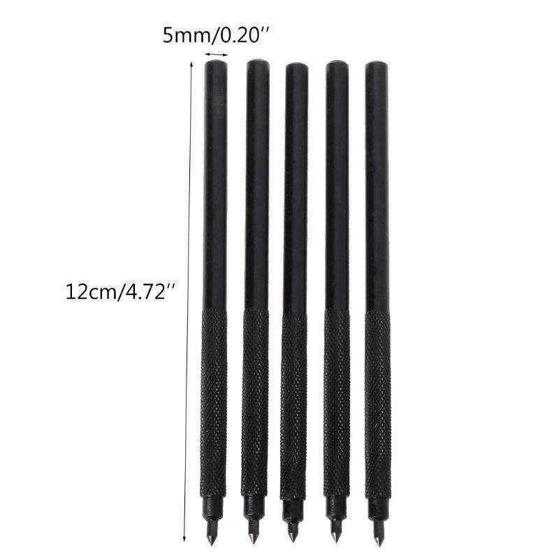 5Pcs Carbide Tip Pocket Alloy Scriber Scribe Pen For Ceramic Metal Glass Plate