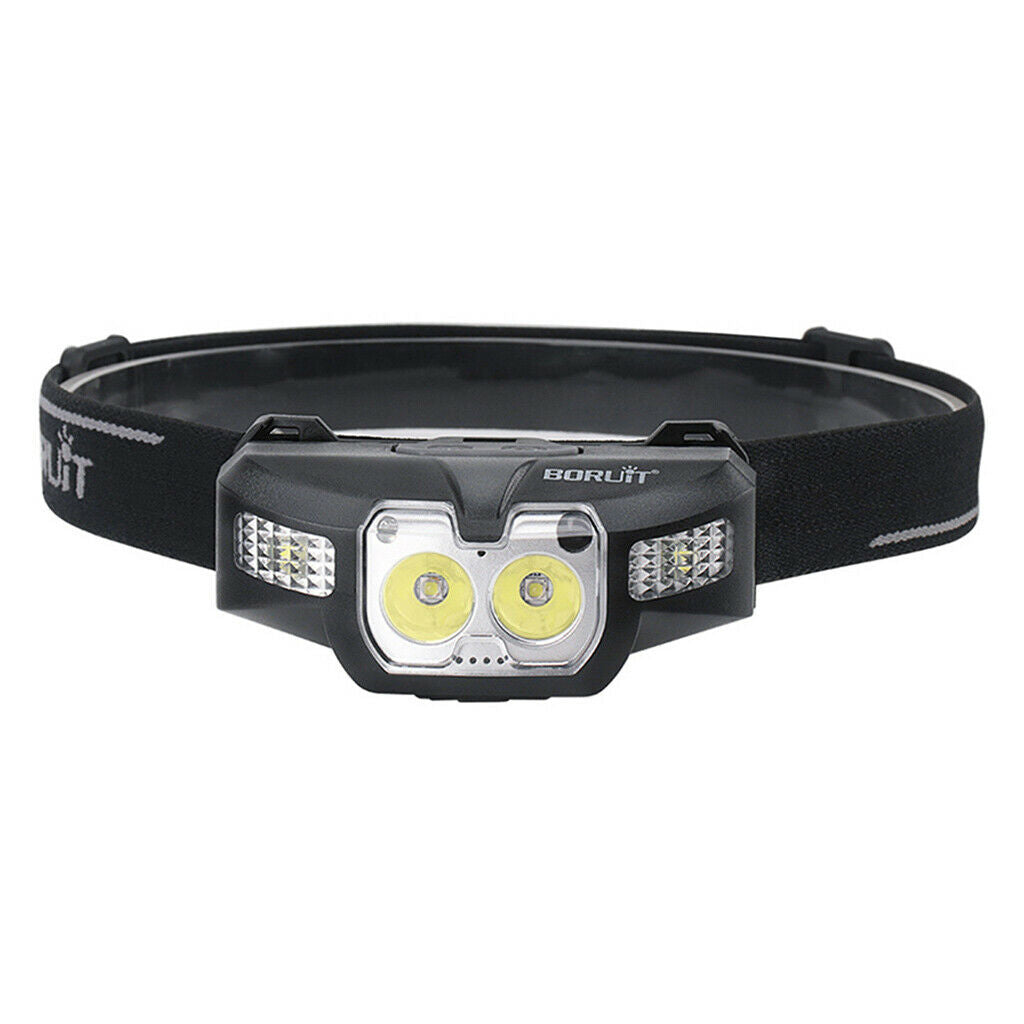 LED USB Motion Sensor Headlamp Waterproof Head Lamp Flashlights Camping