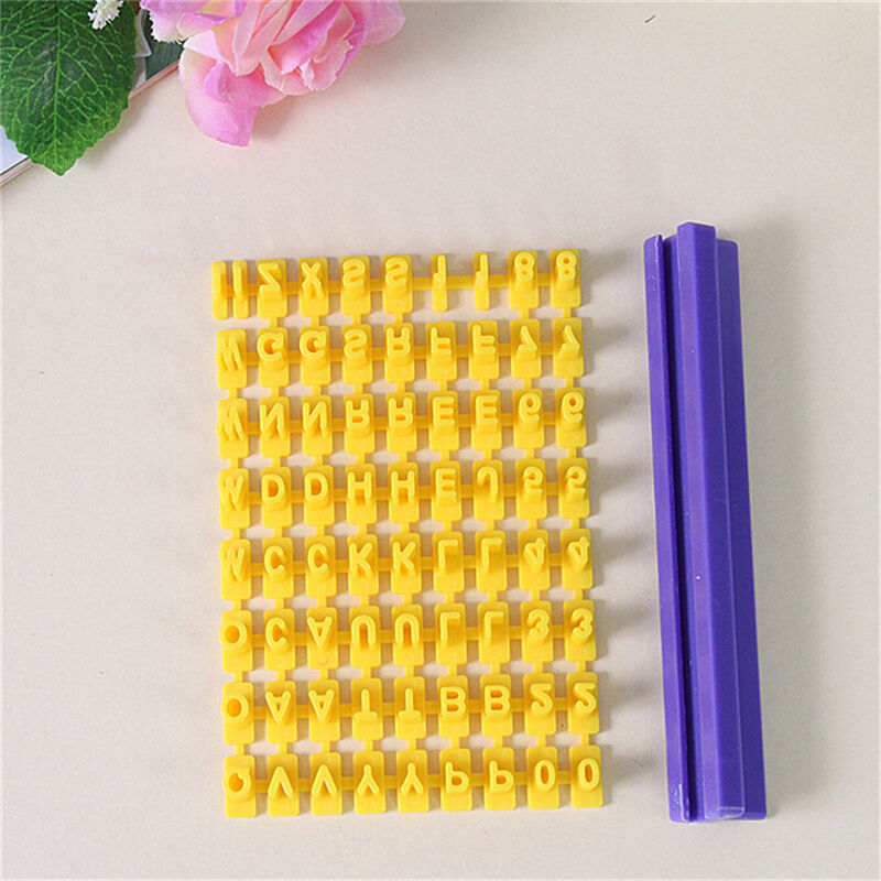 1 Set Alphabet Number Letter Biscuit Fondant Cake Cookie Stamp Impress Emb.l8