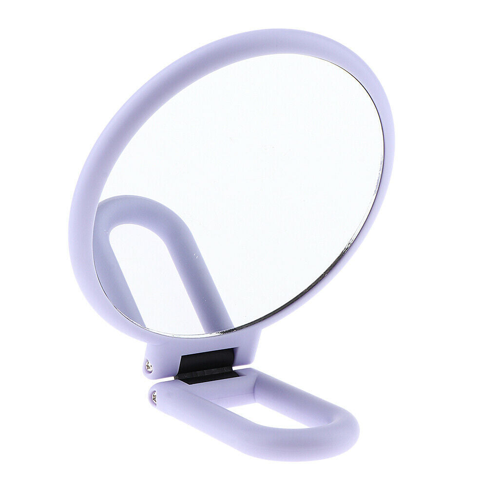 2x Folding Handheld 10X/15X Magnifying 2 Sided Makeup Tabletop Travel Mirror