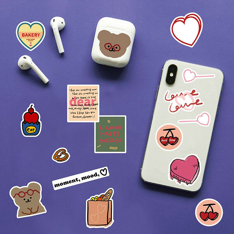 30PCS Series Bear Stickers Decoration Korea Style DIY Seamless Computer SticFCA