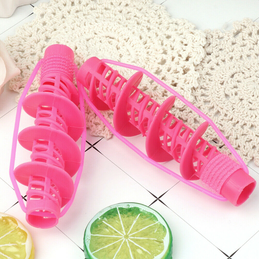 4Pcs Spiral Curling Hair Rollers DIY Hairdressing Styling Care Curls Roller Kit