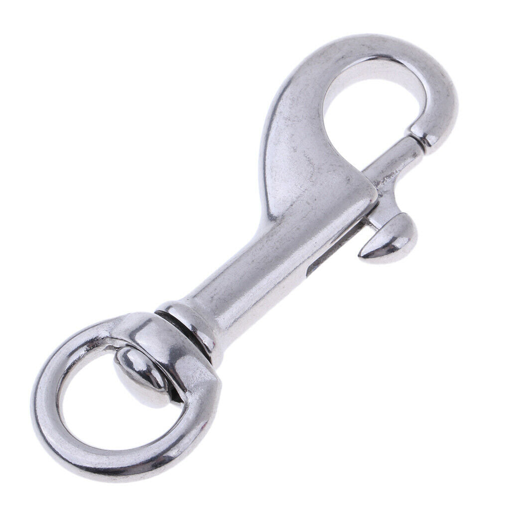 Scuba Diving 316 Stainless Steel Hook Single End  Buckle Metal Clip 68mm