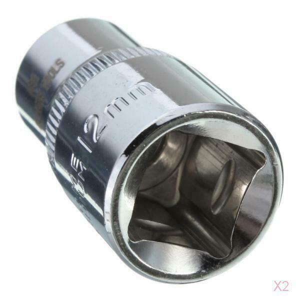 12 Millimeters Short 1/2 "socket Metric Chrome Hexagonal Partial Vanadium
