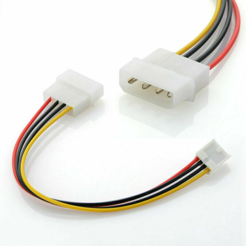 2X 4Pin IDE Power Supply to Floppy Drives Adapter Cable Power Cord Connector Acc