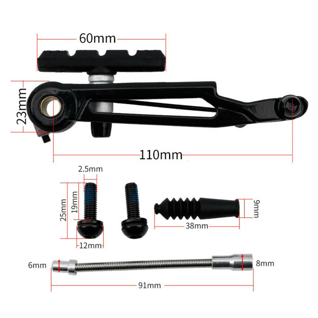 Premium Folding Bike V Brake 110mm Ultralight V-Brake Replacement Components