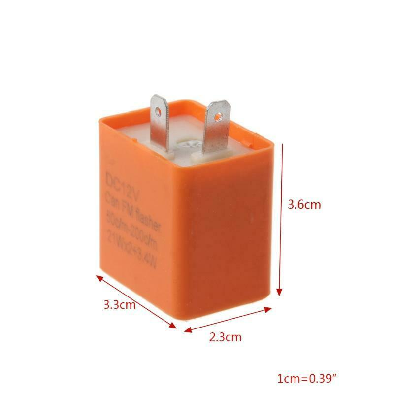 12V 2 Pin Motorcycle Blinker Adjustable LED Flasher Relay Turn Signal Indicator